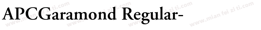 APCGaramond Regular字体转换